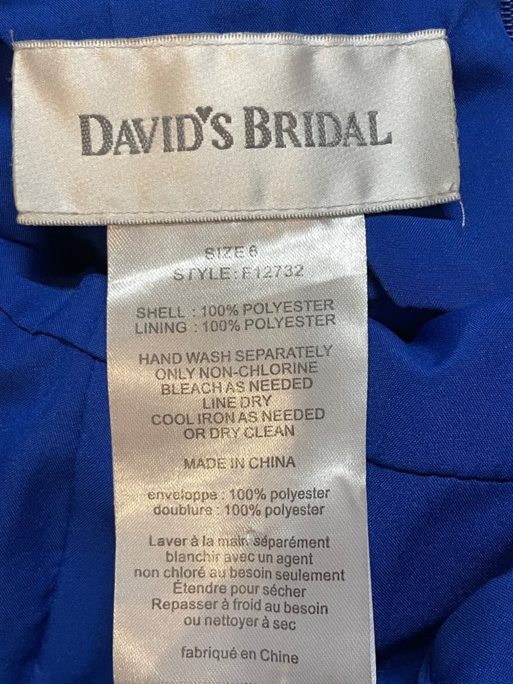 David's Bridal Blue Prom or Bridesmaid Dress - Picture 9 of 16